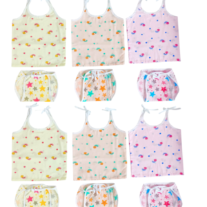 New Born Baby Combo Set/Gift Pack of 12, 6 Baby Knot Jhabla(Soft Cotton), 6-Nappy/Langot-0-6 Month