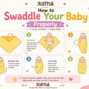 KitMik Double Layer Crinkled  Muslin Baby Swaddle Set, Baby Towel, Size-105cm x 105 cm, 0-18 Month+, Light weight Swaddle Wrap for New Born, Pack of 2,Yellow and White - Image 7